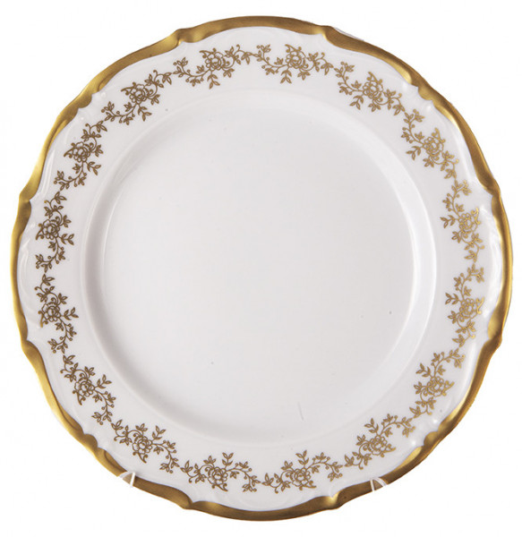 Набор тарелок 25 см 6 шт  Leander &quot;Мария-Тереза /Золотые веточки /Белая&quot; / 229236