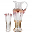 Набор для воды 7 предметов (кувшин + 6 стаканов)  Crystalex CZ s.r.o. &quot;Иксовка /розовый&quot; R-G / 118312