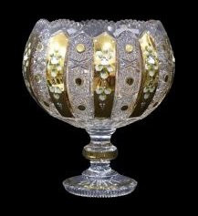 Ваза для конфет 24 см н/н  Aurum Crystal "Хрусталь с золотом" / 033514