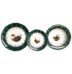 Набор тарелок 18 предметов  Repast "Мария-Тереза /Охота зелёная" R-C / 282763