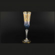 Бокалы для шампанского 180 мл 6 шт  RCR Cristalleria Italiana SpA &quot;Timon /Адажио синий с золотом&quot; / 101071