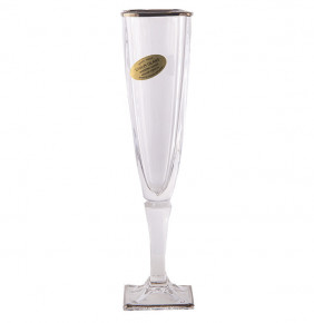 Бокалы для шампанского 140 мл 6 шт  UNION GLASS "Ареззо /Отводка платина" / 229151