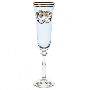 Бокалы для шампанского 190 мл 6 шт прозрачно-голубые  Crystalex CZ s.r.o. "Анжела /Лепка" / 169592