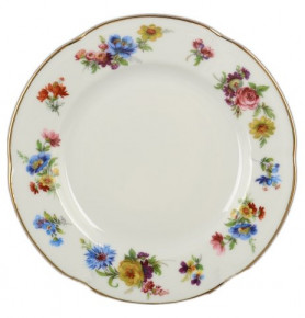 Набор тарелок 19 см 6 шт  Royal Czech Porcelain "Болеро /Полевой букет /Отводка золото" / 096775
