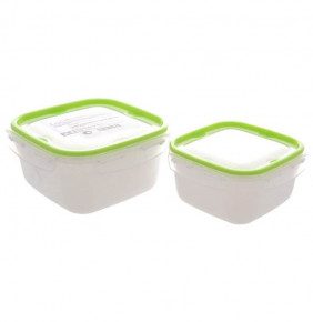 Набор контейнеров 2 шт (400, 700 мл) салатовые  Ucsan Plastik "Ucsan" / 296224