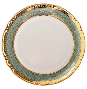 Набор тарелок 21 см 6 шт  Thun "Констанция /Серо-голубая полоса с золотом" / 110434