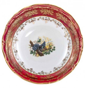 Салатник 13 см  Royal Czech Porcelain "Офелия /Охота красная" / 203476