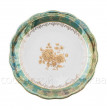 Блюдо 30 см круглое  Royal Czech Porcelain &quot;Фредерика /Золотая роза /Зеленая&quot; / 203878