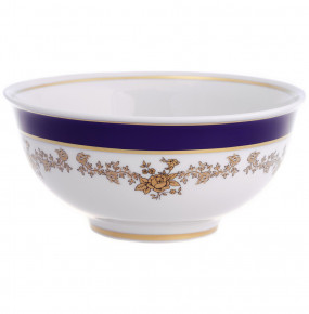 Пиала 16 см  Bavarian Porcelain "Мария-Тереза /Золотые розочки /Лента кобальт" / 268737