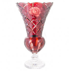Ваза для цветов 44 см н/н  Arnstadt Kristall "Роза /Рубин" / 155449