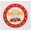 Блюдо 18 х 13 х 5 см овальное красное  LEFARD &quot;С Новым годом! /Дед мороз&quot; / 225209
