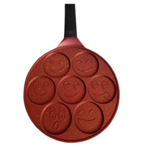Сковорода 26 см для оладий антипригарное гранитное покрытие  O.M.S. Collection "TURKISH WOK & PANS" красная / 295852