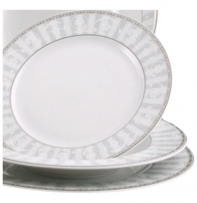 Набор тарелок 22,5 см 6 шт глубокие  Leander "Сабина /Серый орнамент" / 158932