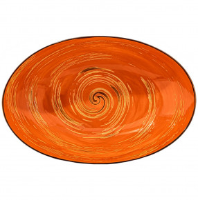 Салатник 25 х 16,5 х 6 см овальный оранжевый  Wilmax "Spiral" / 261596