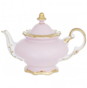 Заварочный чайник 600 мл  Weimar Porzellan "Престиж /Золотая отводка" розовый / 222932