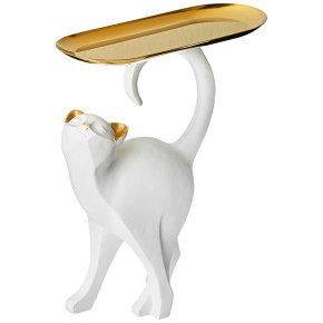 Подставка для мелочей 17 х 8 х 27,5 см белая  LEFARD "Кошка" / 330425