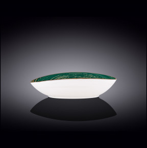 Салатник 25 х 16,5 х 6 см овальный зелёный  Wilmax "Spiral" / 261649