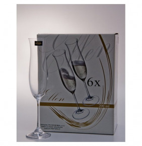 Бокалы для шампанского 200 мл 6 шт  Crystalite Bohemia "Эллен /Без декора" / 013399