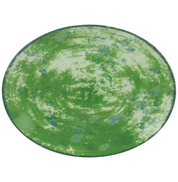 Тарелка 36 х 27 см овальная плоская зеленая  RAK Porcelain &quot;Peppery&quot; / 314822
