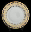 Набор тарелок 25 см 6 шт  Bohemia Porcelan Moritz Zdekauer 1810 s.r.o. &quot;Аннетта /Синяя /Золотой орнамент&quot; / 088902