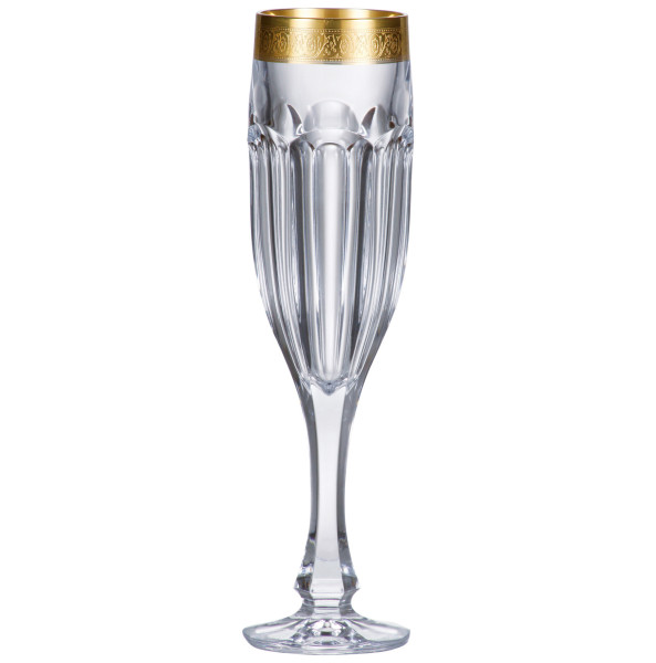 Бокал для шампанского 150 мл 1 шт  Crystalite Bohemia &quot;Сафари /Матовое золото /430469&quot; / 330140