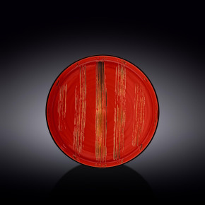 Тарелка 23 см красная  Wilmax "Scratch" / 261815