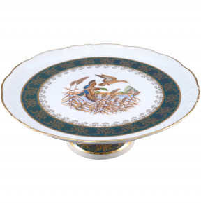 Тортница н/н  Royal Czech Porcelain "Офелия /Охота зеленая" / 203455