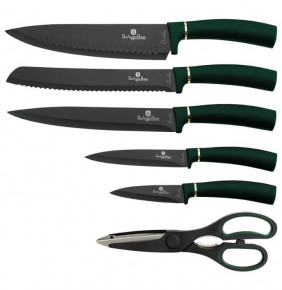 Набор кухонных ножей на подставке 7 предметов  Berlinger Haus "Emerald Metallic Line" / 280767