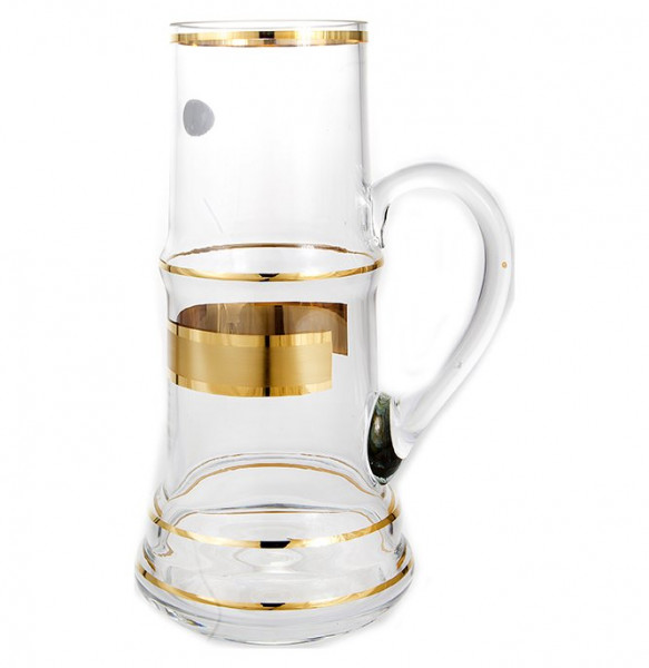 Кружка для пива  UNION GLASS &quot;Матовая полоса /золото&quot; / 156027