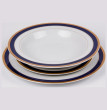 Набор тарелок 18 предметов (19, 23, 25 см)  Thun &quot;Сильвия /Синяя полоса с золотом&quot; / 039300