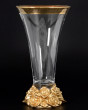 Ваза для цветов 35 см  Crystalite Bohemia &quot;Фрост /Версаче золото&quot; / 091613