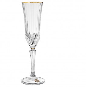 Бокалы для шампанского 180 мл 6 шт  Bohemia Design "Адажио /Отводка золото" / 239070