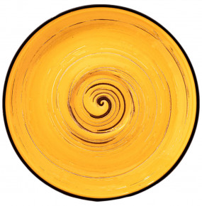 Блюдце 14 см жёлтое  Wilmax "Spiral" / 261619