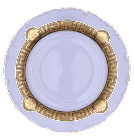 Набор тарелок 17 см 6 шт  Bohemia Porcelan Moritz Zdekauer 1810 s.r.o. &quot;Магнолия /Версаче МГ /золото&quot; / 011103