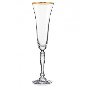 Бокал для шампанского 180 мл  Crystalex CZ s.r.o. "Виктория /Отводка золото" / 149078