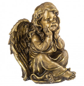 Фигурка 28 см  ИП Шихмурадов "Ангел-мечтатель" /бронза с позолотой / 273614