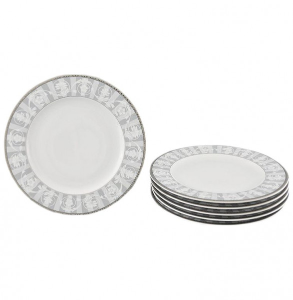 Набор тарелок 25 см 6 шт  Leander &quot;Сабина /Серый орнамент&quot; / 158935