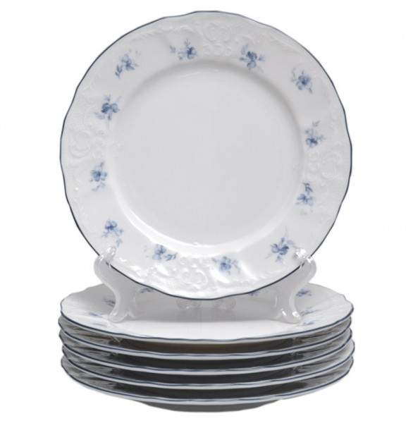 Набор тарелок 19 см 6 шт  Thun &quot;Бернадотт /Синий цветок&quot; / 021301
