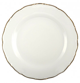 Набор тарелок 21 см 6 шт  Bohemia Porcelan Moritz Zdekauer 1810 s.r.o. "Офелия /Золотая отводка" / 027470