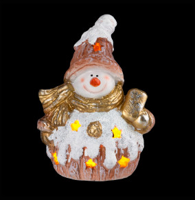 Фигурка 16 х 22 см  LEFARD "Снеговик с конфетой" с подсветкой / 271166