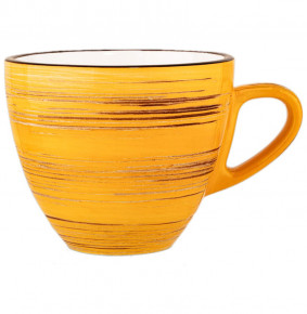 Кофейная чашка 110 мл жёлтая  Wilmax "Spiral" / 261616