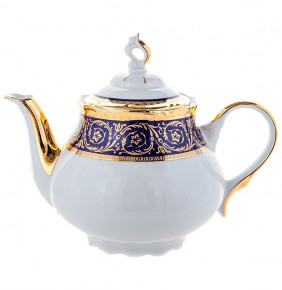 Заварочный чайник 1,2 л  Thun "Констанция /Синяя полоса с золотом" / 112615