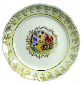 Блюдо 30 см круглое  Royal Czech Porcelain "Мария-Тереза /Мадонна перламутр" / 204378