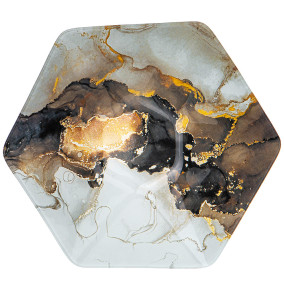 Салатник 25 см чёрный  LEFARD "Marble" (6шт.) / 280295