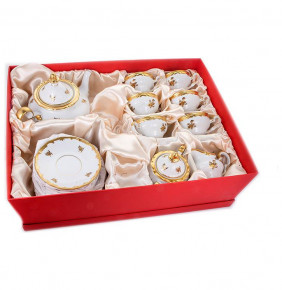 Чайный сервиз на 6 персон 21 предмет  Weimar Porzellan "Роза золотая /золото" (подарочная упаковка)  / 143283