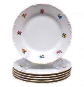 Набор тарелок 17 см 6 шт  Bohemia Porcelan Moritz Zdekauer 1810 s.r.o. "Офелия /Мелкие цветы"  / 027387