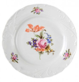 Набор тарелок 25 см 6 шт  Bohemia Porcelan Moritz Zdekauer 1810 s.r.o. "Лиана /Полевой цветок" / 051043