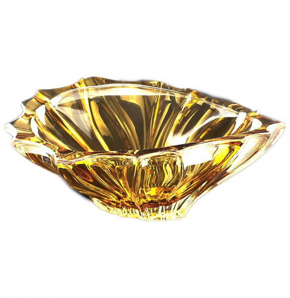 Ваза для фруктов 33 см  Aurum Crystal &quot;Plantica /Янтарная&quot;  / 155046