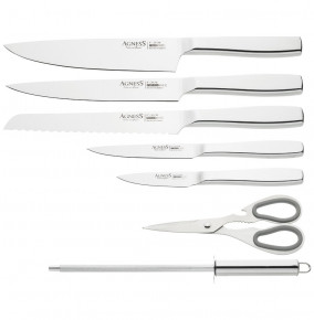 Набор кухонных ножей 8 предметов на подставке "Agness" / 207757