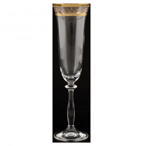 Бокалы для шампанского 190 мл 6 шт  Crystalex CZ s.r.o. "Анжела /Золотые листики" / 054667